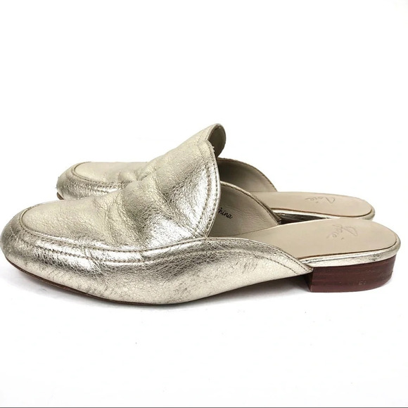 Joie | Delaney Gold Mules Flats - Picture 2 of 8